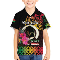 Personalised Vanuatu Port Vila Stay Strong Kid Hawaiian Shirt Long God Yumi Stanap