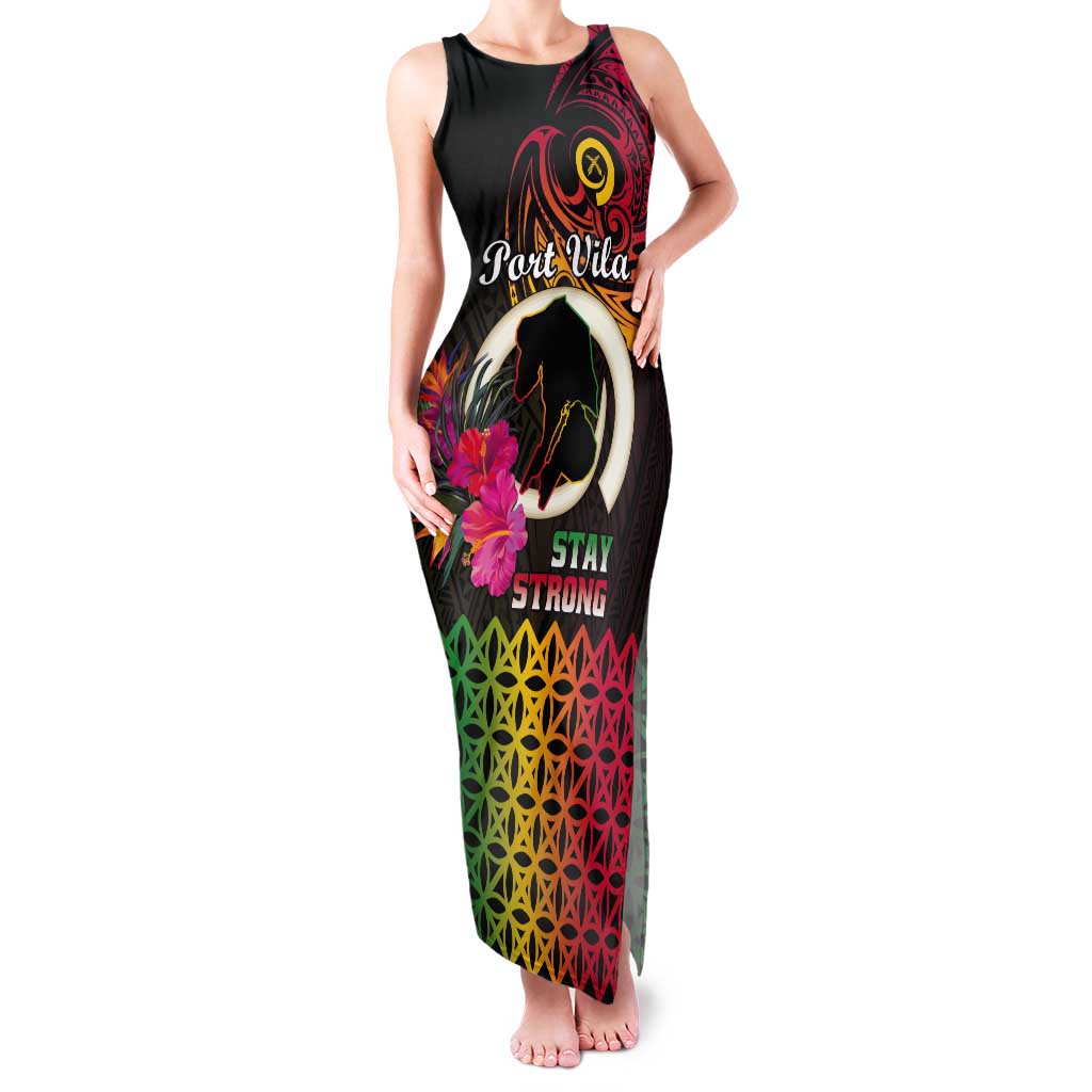 Personalised Vanuatu Port Vila Stay Strong Tank Maxi Dress Long God Yumi Stanap