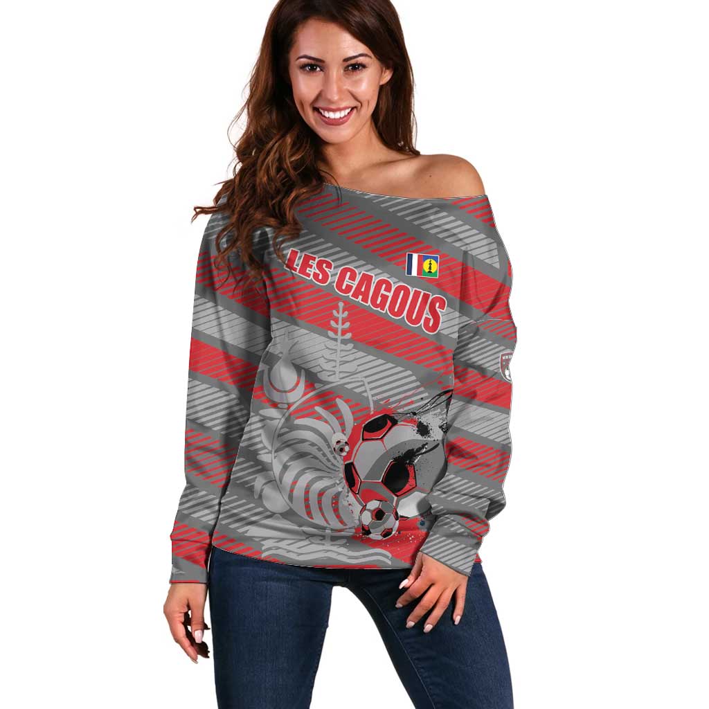 Custom Football 2026 New Caledonia Off Shoulder Sweater Kagus Come On