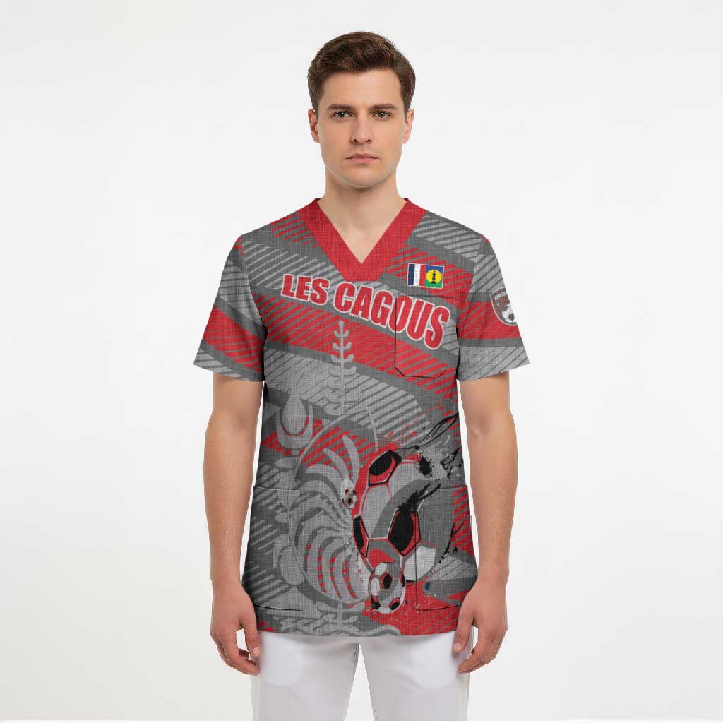 Custom Football 2026 New Caledonia Scrub Top Kagus Come On