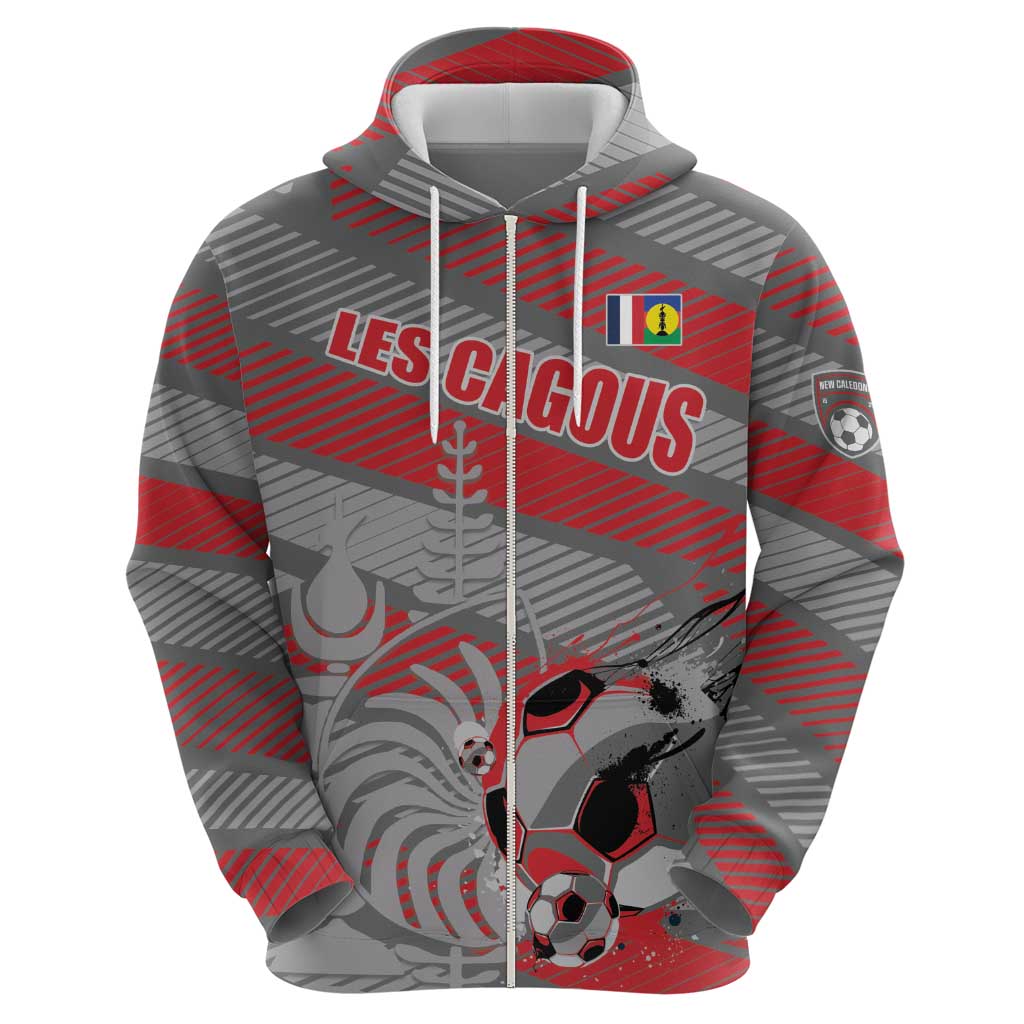 Custom Football 2026 New Caledonia Zip Hoodie Kagus Come On