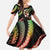 Hawaii Map Kanaka Maoli Family Matching Long Sleeve Bodycon Dress and Hawaiian Shirt Fantastic Frangipani Reggae