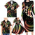 Hawaii Map Kanaka Maoli Family Matching Long Sleeve Bodycon Dress and Hawaiian Shirt Fantastic Frangipani Reggae