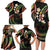 Hawaii Map Kanaka Maoli Family Matching Long Sleeve Bodycon Dress and Hawaiian Shirt Fantastic Frangipani Reggae