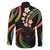 Hawaii Map Kanaka Maoli Family Matching Long Sleeve Bodycon Dress and Hawaiian Shirt Fantastic Frangipani Reggae