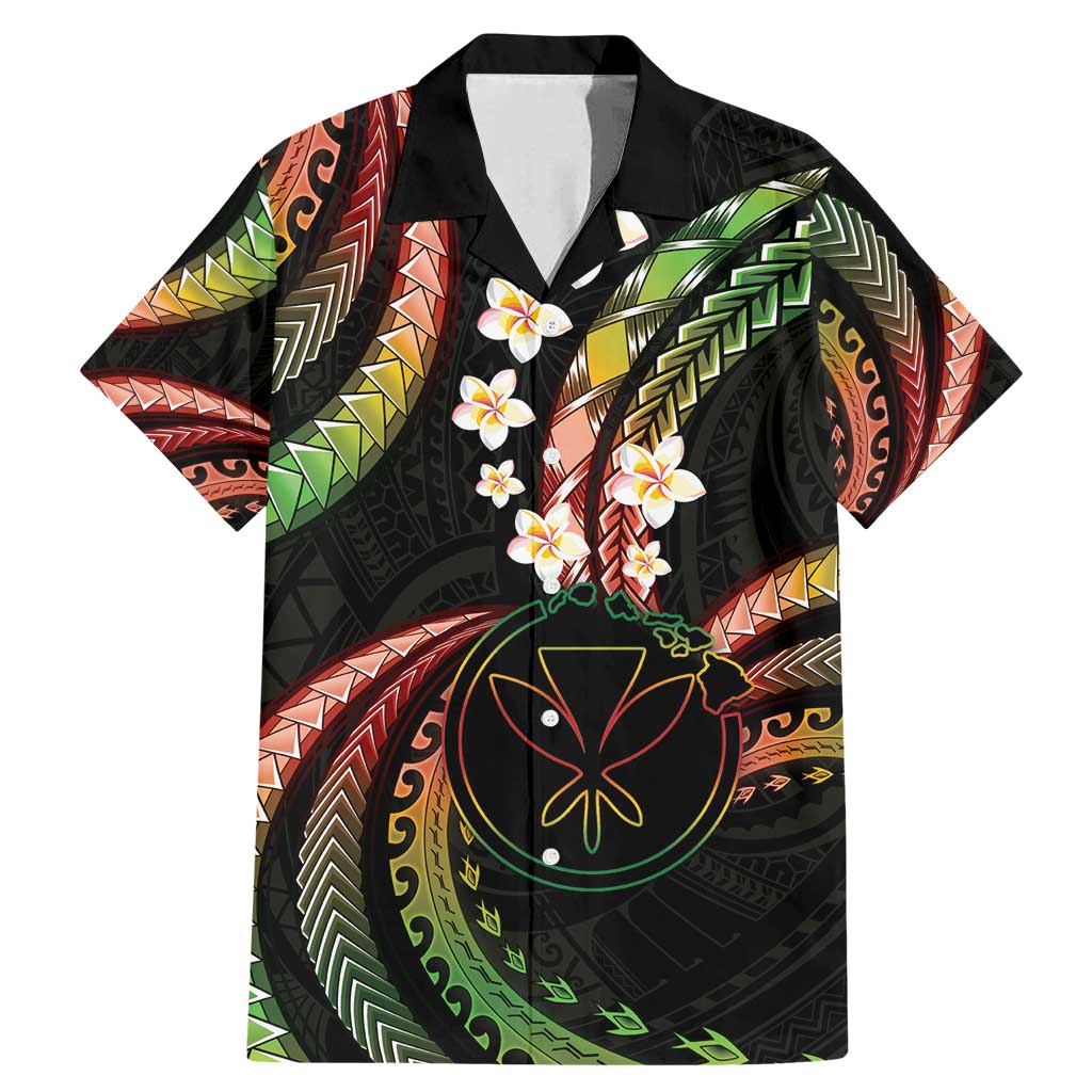 Hawaii Map Kanaka Maoli Family Matching Mermaid Dress and Hawaiian Shirt Fantastic Frangipani Reggae