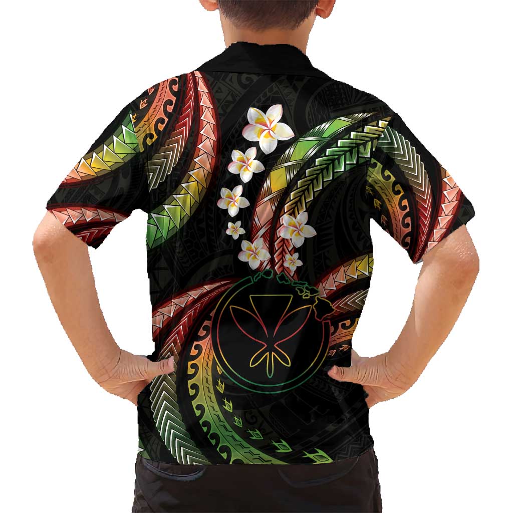 Hawaii Map Kanaka Maoli Family Matching Summer Maxi Dress and Hawaiian Shirt Fantastic Frangipani Reggae