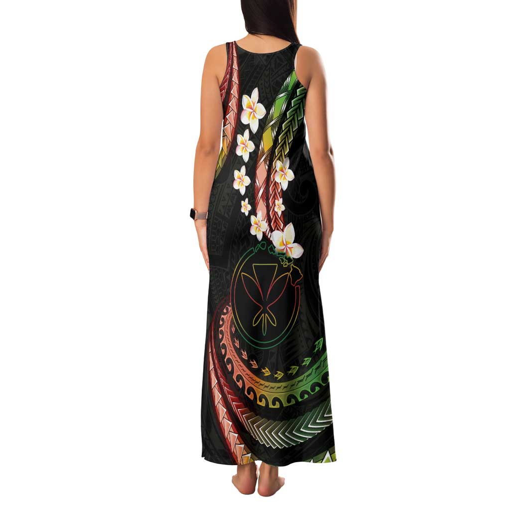 Hawaii Map Kanaka Maoli Family Matching Tank Maxi Dress and Hawaiian Shirt Fantastic Frangipani Reggae