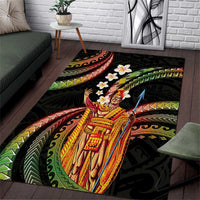 Hawaii King Kamehameha Area Rug Fantastic Plumeria Reggae