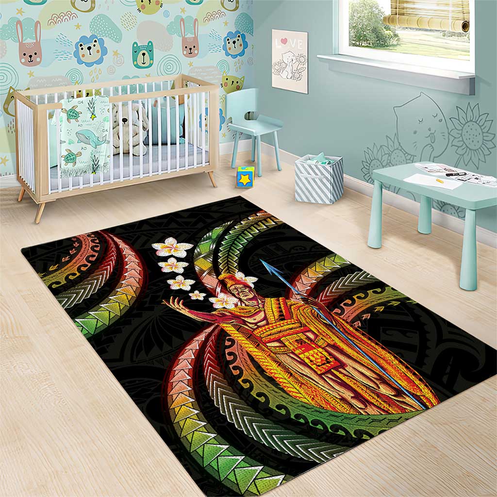 Hawaii King Kamehameha Area Rug Fantastic Plumeria Reggae