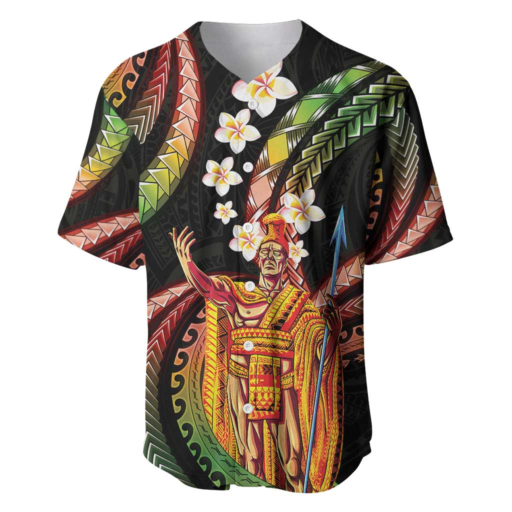 Hawaii King Kamehameha Baseball Jersey Fantastic Plumeria Reggae