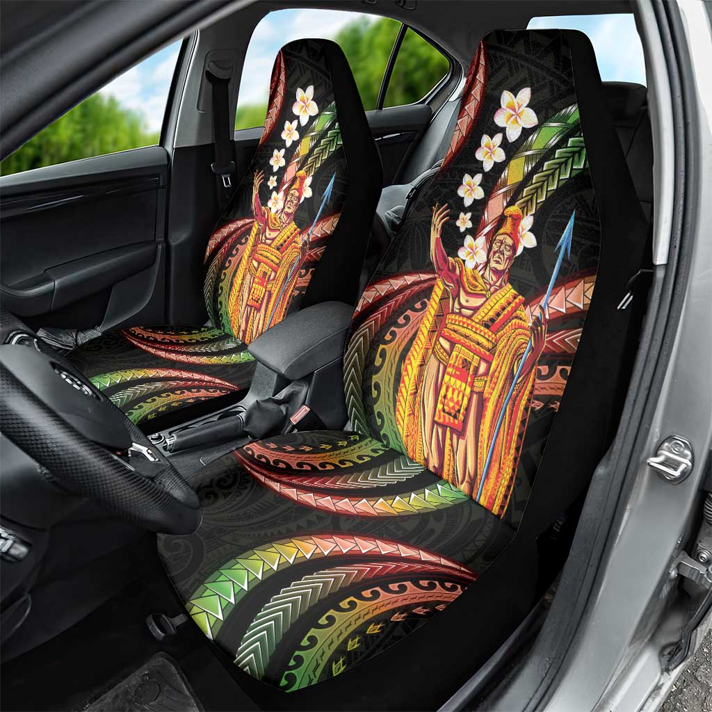 Hawaii King Kamehameha Car Seat Cover Fantastic Plumeria Reggae