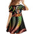 Hawaii King Kamehameha Family Matching Long Sleeve Bodycon Dress and Hawaiian Shirt Fantastic Plumeria Reggae