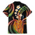 Hawaii King Kamehameha Family Matching Long Sleeve Bodycon Dress and Hawaiian Shirt Fantastic Plumeria Reggae