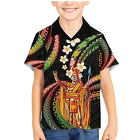 Hawaii King Kamehameha Family Matching Mermaid Dress and Hawaiian Shirt Fantastic Plumeria Reggae