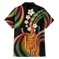 Hawaii King Kamehameha Family Matching Puletasi and Hawaiian Shirt Fantastic Plumeria Reggae