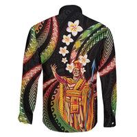 Hawaii King Kamehameha Family Matching Summer Maxi Dress and Hawaiian Shirt Fantastic Plumeria Reggae