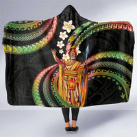 Hawaii King Kamehameha Hooded Blanket Fantastic Plumeria Reggae