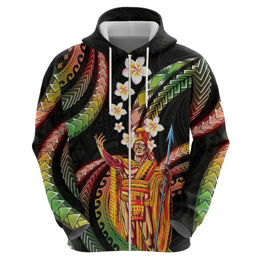 Hawaii King Kamehameha Hoodie Fantastic Plumeria Reggae