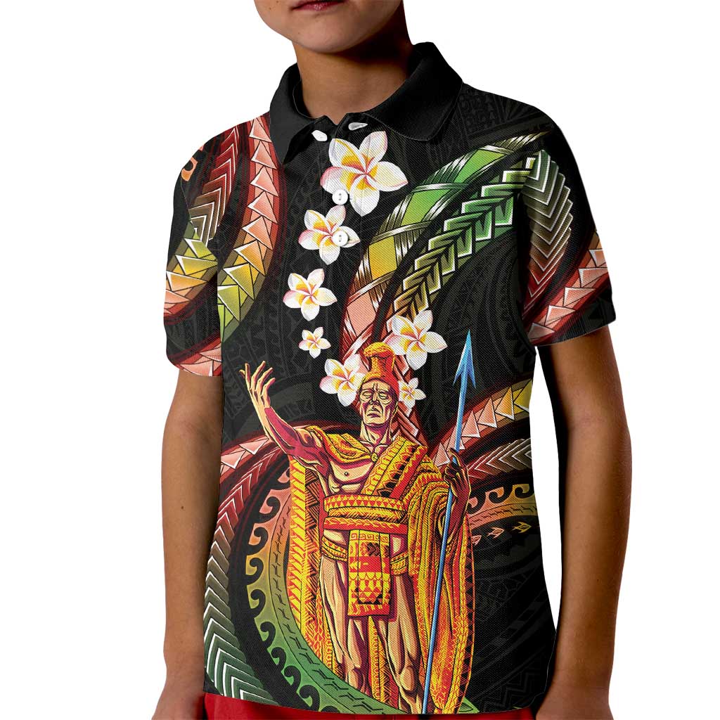 Hawaii King Kamehameha Kid Polo Shirt Fantastic Plumeria Reggae
