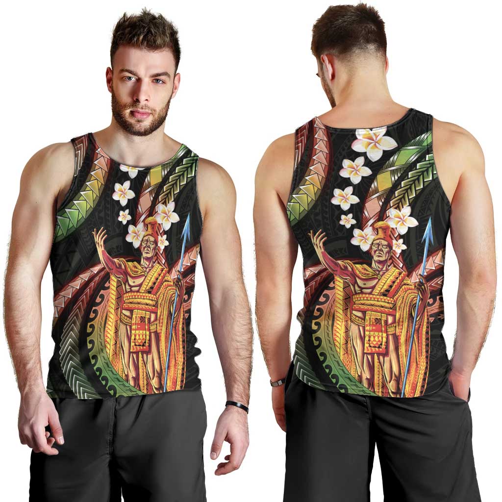 Hawaii King Kamehameha Men Tank Top Fantastic Plumeria Reggae