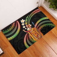 Hawaii King Kamehameha Rubber Doormat Fantastic Plumeria Reggae