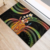 Hawaii King Kamehameha Rubber Doormat Fantastic Plumeria Reggae