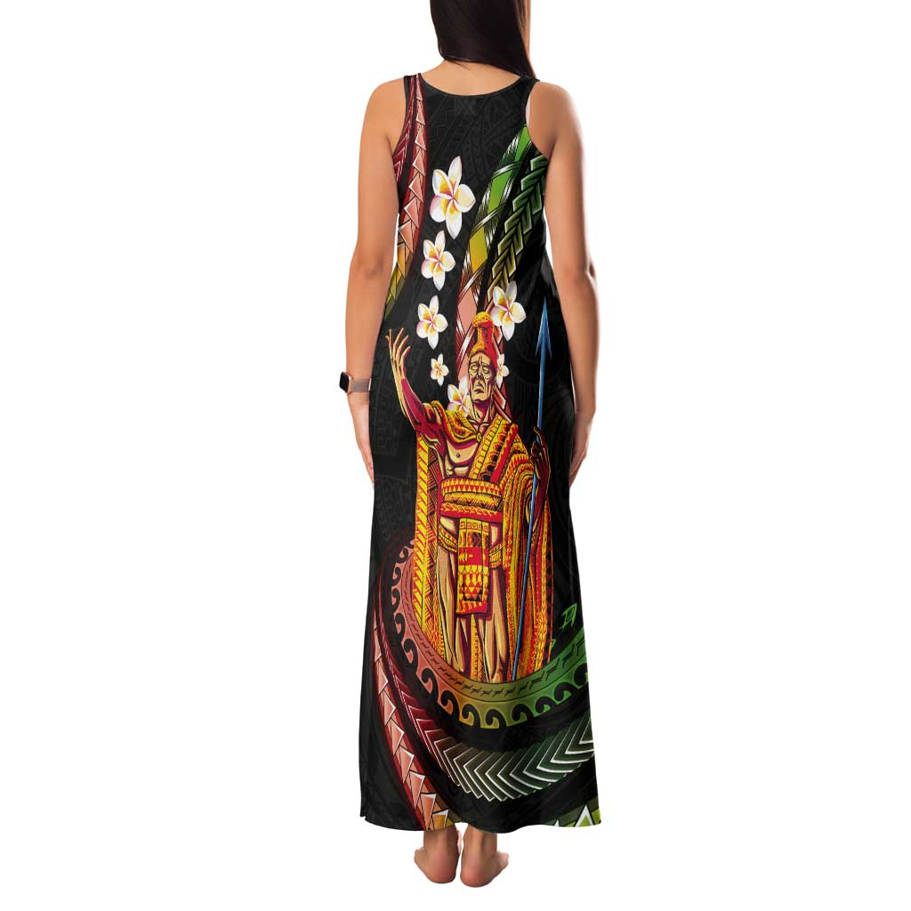 Hawaii King Kamehameha Tank Maxi Dress Fantastic Plumeria Reggae