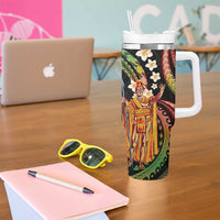Hawaii King Kamehameha Tumbler With Handle Fantastic Plumeria Reggae