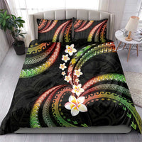Hawaii Plumeria Reggae Bedding Set Polynesian Pattern