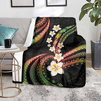 Hawaii Plumeria Reggae Blanket Polynesian Pattern
