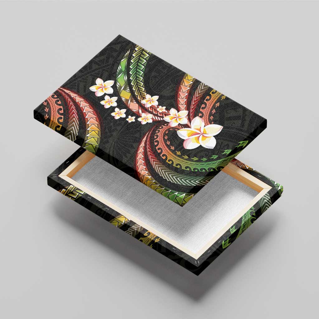 Hawaii Plumeria Reggae Canvas Wall Art Polynesian Pattern