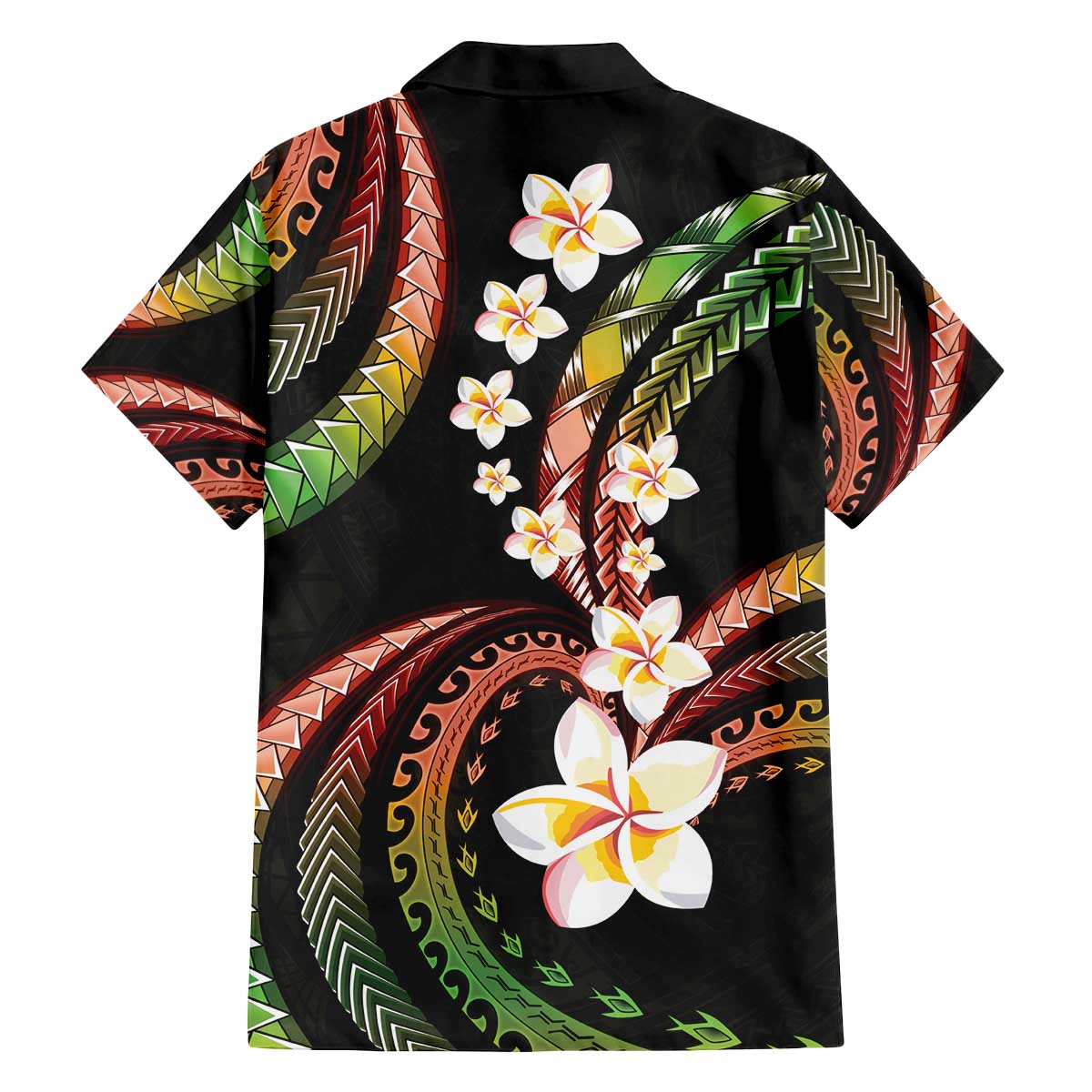 Hawaii Plumeria Reggae Family Matching Off The Shoulder Long Sleeve Dress and Hawaiian Shirt Polynesian Pattern