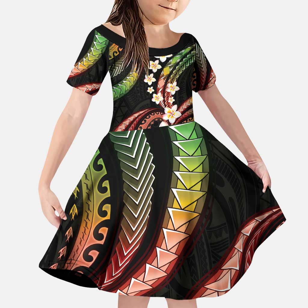 Hawaii Plumeria Reggae Family Matching Puletasi and Hawaiian Shirt Polynesian Pattern