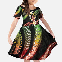 Hawaii Plumeria Reggae Family Matching Puletasi and Hawaiian Shirt Polynesian Pattern