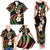 Hawaii Plumeria Reggae Family Matching Tank Maxi Dress and Hawaiian Shirt Polynesian Pattern