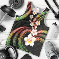 Hawaii Plumeria Reggae Men Tank Top Polynesian Pattern