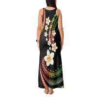 Hawaii Plumeria Reggae Tank Maxi Dress Polynesian Pattern