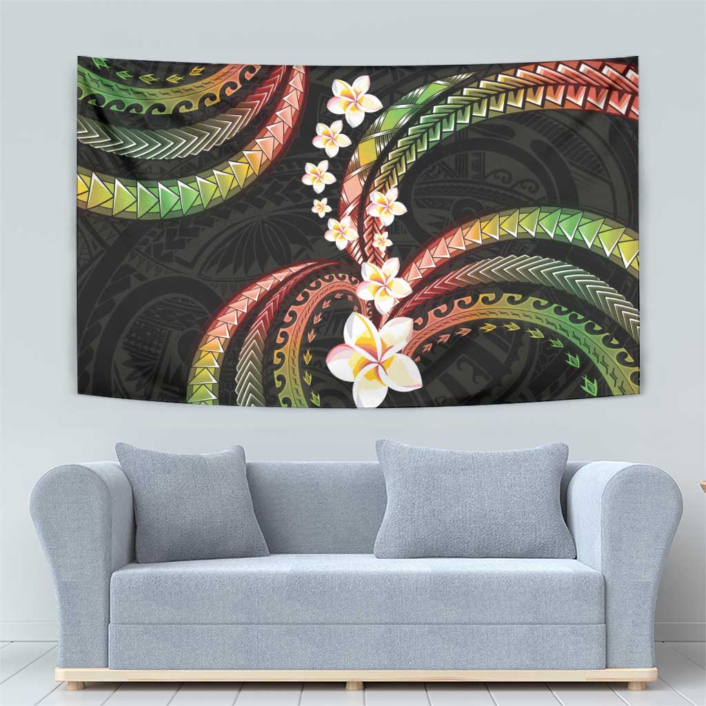 Hawaii Plumeria Reggae Tapestry Polynesian Pattern