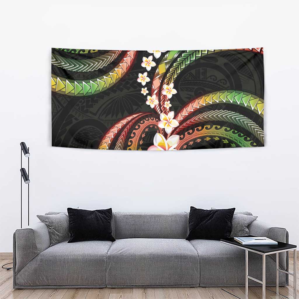 Hawaii Plumeria Reggae Tapestry Polynesian Pattern