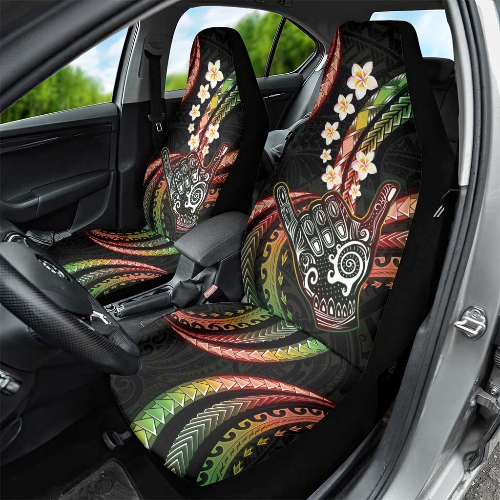 Hawaii Shaka Sign Car Seat Cover Fantastic Frangipani Reggae