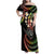 Hawaii Shaka Sign Family Matching Off Shoulder Maxi Dress and Hawaiian Shirt Fantastic Frangipani Reggae