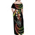 Hawaii Shaka Sign Family Matching Off Shoulder Maxi Dress and Hawaiian Shirt Fantastic Frangipani Reggae