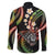 Hawaii Shaka Sign Family Matching Short Sleeve Bodycon Dress and Hawaiian Shirt Fantastic Frangipani Reggae