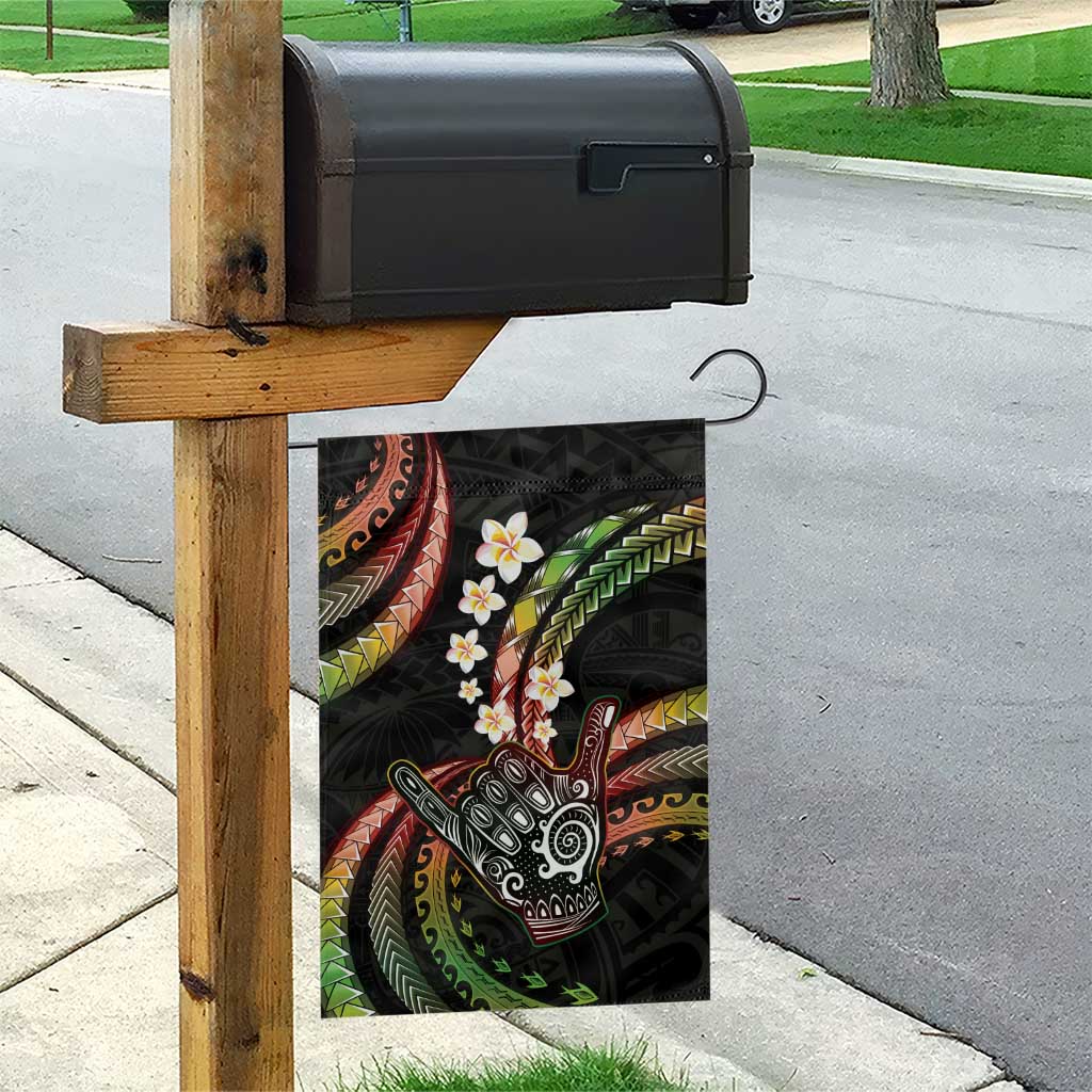 Hawaii Shaka Sign Garden Flag Fantastic Frangipani Reggae