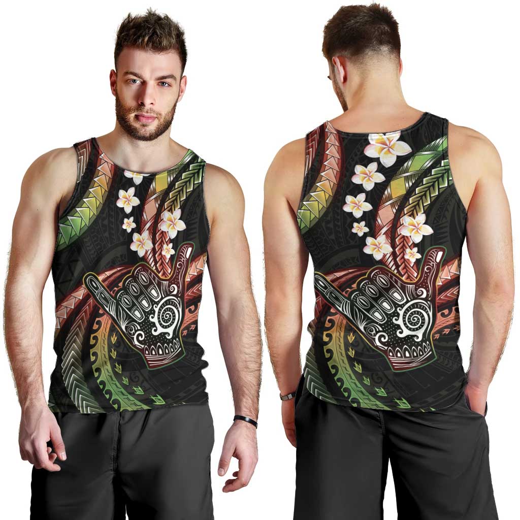 Hawaii Shaka Sign Men Tank Top Fantastic Frangipani Reggae