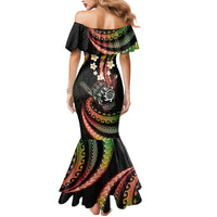Hawaii Shaka Sign Mermaid Dress Fantastic Frangipani Reggae
