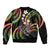 Hawaii Shaka Sign Sleeve Zip Bomber Jacket Fantastic Frangipani Reggae