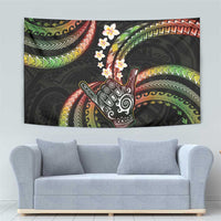 Hawaii Shaka Sign Tapestry Fantastic Frangipani Reggae