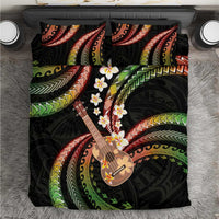 Hawaiian Ukulele Bedding Set Jawaiian Fantastic Plumeria